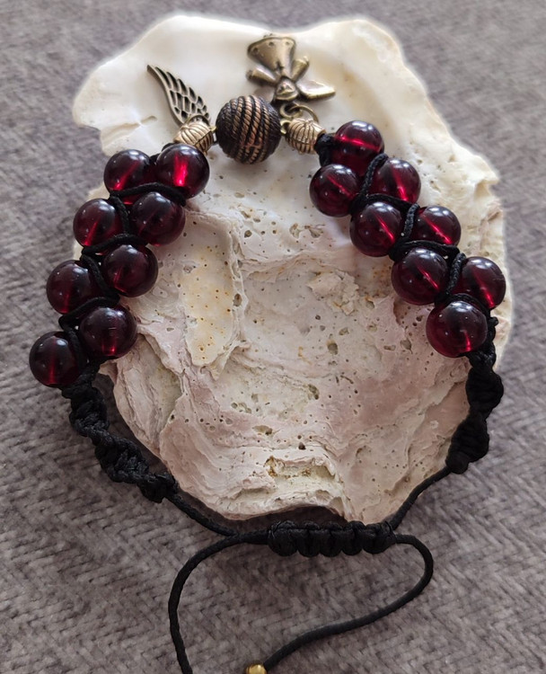 دستبند بال عشق«یاقوت سرخ» | روشینا ،یاقوت سرخ و نماد برنز فرشته و بال